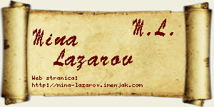 Mina Lazarov vizit kartica